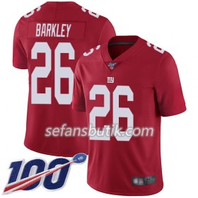 New York Giants Tröjor Saquon Barkley 26 Nike Röd 100th - Herr